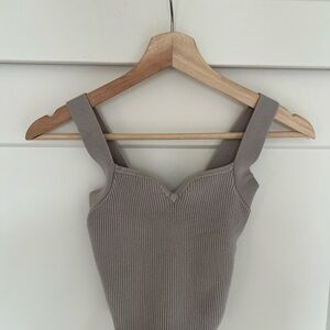 Abercrombie Gray Ribbed Knit Tank